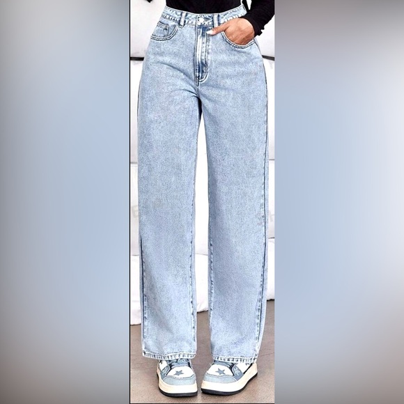 X Carly Lawrence Tall Women’s Mid - Waist Straight Leg Jeans - Picture 5 of 6